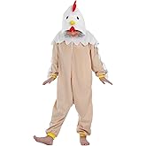 ROC PARTY Kids Hooded Animal Costume - Unisex Halloween Dress-Up Outfit & Cosplay Playwear for Boys & Girls Ages 4-12