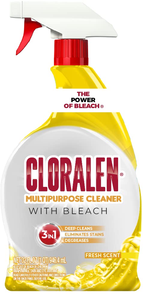 Photo 1 of ++6 pcs+++Cloralen All Purpose Cleaner with Bleach Spray - 32 fl oz - Fresh Scent - 3-in-1 Multipurpose Cleaner Spray - Deep Cleans, Eliminates Stains & Degreases