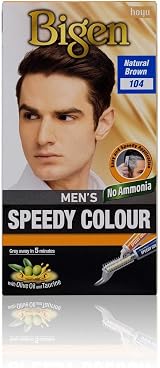 Bigen Permanent Hair Colour For Men Speedy Colour 104 Natural Brown No Ammonia
