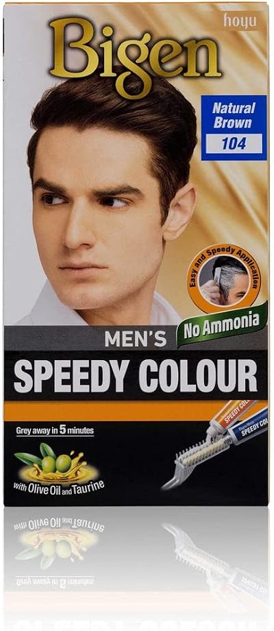 Bigen Permanent Hair Colour For Men Speedy Colour 104 Natural Brown No Ammonia