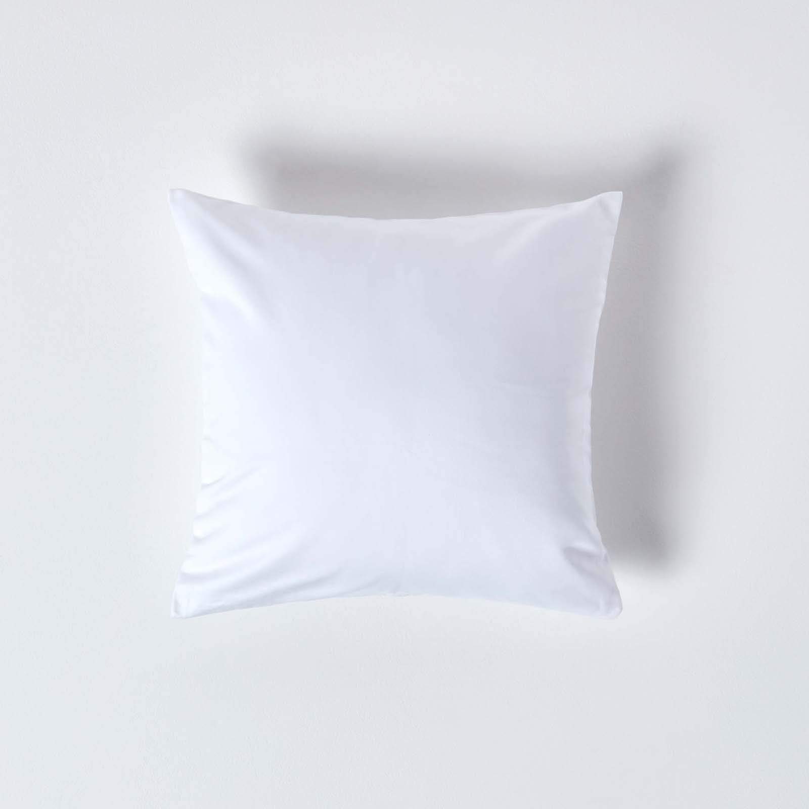 HOMESCAPES 1000 Thread Count Egyptian Cotton White 40 x 40 cm Pillowcase Euro Size Luxury Pillow Case