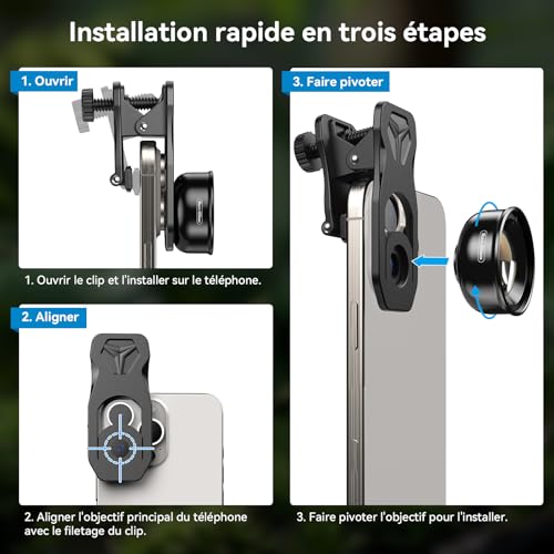 APEXEL Professional Macro Lens for Smartphone HD Macro Smartphone Compatible with iPhone, Pixels, Samsung Galaxy, Huawei, Xiaomi and Most Mobile Phones
