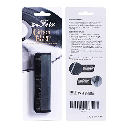 Feir Carbon Fiber Anti-Static Vinyl Record Cleaning Brush Turntable Vinyl Accessories (Carbon Brush)