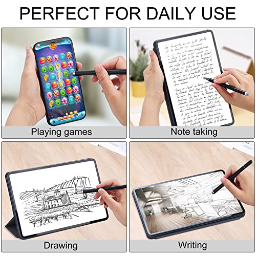 CPKEON Stylus for iPad (2 Pcs), Magnetic Disc Capacitive Stylus Pens Touch Screens for Apple/iPhone/Ipad pro/Mini/Air/Android/Microsoft/Surface All Universal Touch Screens - Black/White