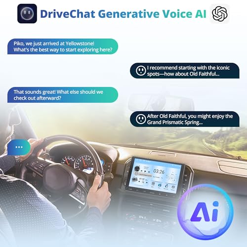 ATOTOEXCEL A5L 10.1 Inch Android Car Stereo 2DIN with DriveChat AI, CarPlay/Android Car Wireless, DSP Audio 24 Bands EQ, with OBD2 Scanner, Bluetooth BLE, HDMI Out, GPS Tracking, Quick Start, RDS/FM