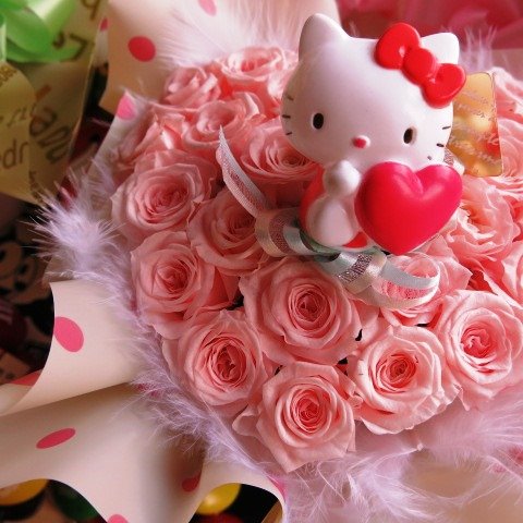 海外正規品 キティ 花 ハート プリザーブドフラワー ギフト キティちゃん マスコット入り クリアーケース付き B0784b724g Www Ktc Com Co