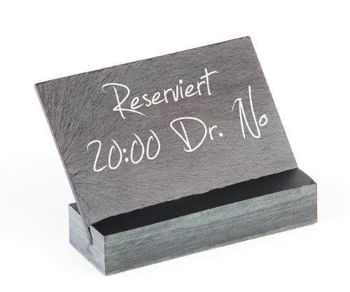 APS 60 Tischtafel, Informationstafel, Schiefer Schild, Reservierungsschild, 12 x 4 x 7 cm