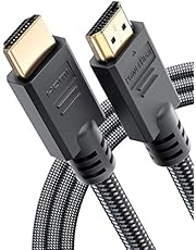 PowerBear 4K HDMI Cable 10 ft | High Speed Hdmi Cables, Braided Nylon & Gold Connectors, 4K @ 60Hz, Ultra HD, 2K, 1080P, ARC & CL3 Rated | for Laptop, Monitor, PS5, PS4, Xbox One, Fire TV, & More