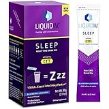 Liquid I.V. Sleep, Clean Sleep Support, Fast Acting, Natural Melatonin, L-theanine, Valerian Root, Sleep Aid (Blueberry Lavender, 10)