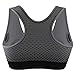BaBana Women's Zip Front Anti Sports Yoga Bra, Padded High Impact Support For Workout Fitness Removable Pads, Running Bra (X-Large, Gray)