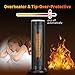 TRUSTECH Portable Ceramic Tower Heater Oscillating Digital Display w/Remote, Overheating & Tip-Over Protection Adjustable Thermostat, 1500W, 8H Timer, ETL Safety Home Office Use, 22-inch, Black