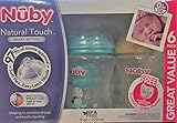 Nuby Natural Touch 6 Pack 9 Ounce Infant Bottles with Bonus Comfort Pacifier