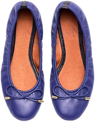 VIDALeather DAILY Women Ballerina Real Colombian Leather Flats Flexible Comfortable Ballet Casual Shoes Zapatillas de Mujer Cuero Colombiano Blue 9