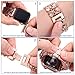 Fresheracc Compatible with Apple Watch Band 38mm 40mm Women iWatch Bands Series 4, Series 3, Series 2, Series 1, Hollow Out Stone Jewelry Replacement Wristband Straps (Rose Gold 38mm 40mm)