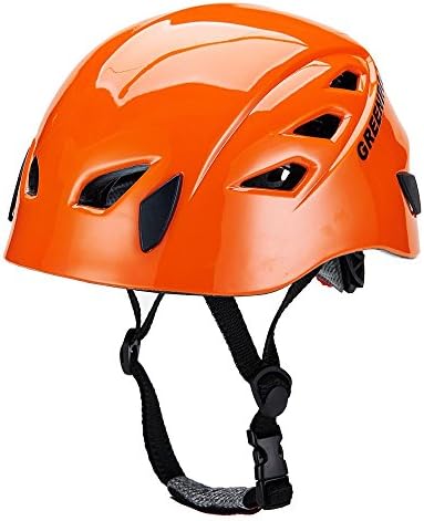 GREENROAD In-Mold Adjustable Unisex Mountain Climbing Helmet Rock Climbing Helmet ORANGE