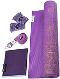Natural Jute Yoga Mat Kit - Includes Non-Slip Yoga Socks, Cotton Strap & Hand Towel - Eco Friendly Yoga Essentials Gift Set. Looks Beautiful, Odorless, Optimal Cushion and Super Comfortable