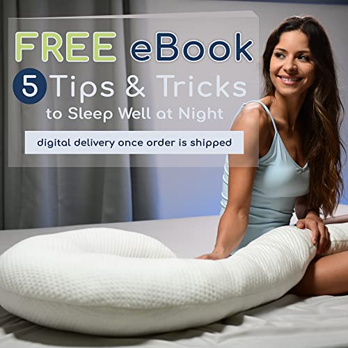 Contour Swan Body Pillow W/Pillowcase & Mesh Laundry Bag, Cool XL As