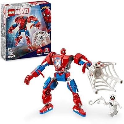 LEGO Marvel Spider-Man vs. Anti-Venom Robotic Armor Superhero Toy com Figura de Robô e Minifiguras, Role Playing e Jogo de Batalha, Presente para Meninos e Meninas 6 Anos e Mais Velhos 76308