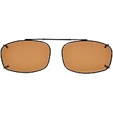 Eyekepper Metal Frame Rim Polarized Lens Clip On Sunglasses 54 * 34MM