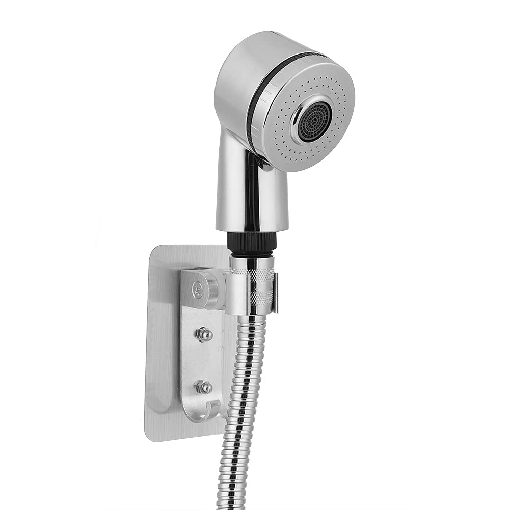 Basin Handheld Shower Kit, Shower Head with Hose External, Shower Head High Pressure Booster with 1.5 M Hose and Bracket, Bathtub Sink Faucet Extension Kit for Hair Washing Pet Showering