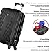 Olympia U.S.A.Apache 21-inch Expandable Hardside Carry-On Luggage Spinner Suitcase with Hidden Compartment, Black/Black