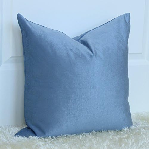 Golden Pillows Handmade Turkish Accent Decorative Throw Pillow Cover Case, Stone Blue, 14 x 24 Inch