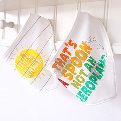 Infinity Scarf Bib - Baby Bib Scarf - 2Pcs/Lot Cute Cartoon Printed Letters Baby Bibs Newborn Cotton Soft Triangle Scarf Bib Saliva Towel Toddler Burp Clothes - Baby Bibs Scarf (5)