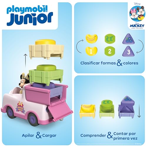Junior 71770 Minnie con Carrito de Frutas, Disney, 8 Pieces, Desde 12 Meses