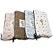 LJY Assorted Flower Floral Canvas Pen Holder Stationery Pencil Pouch Cosmetic Bags, 4 Piece