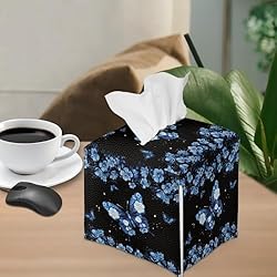 Talayituse Butterfly Daisy Flower Print Tissue Box