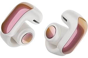 Bose Ultra Open Earbuds - Bluetooth Open Ear Earbuds with OpenAudio for Awareness, Clip-On Design for Comfort, Water Resistant, Up to 48 Hrs of Playtime, Sunset Iridescent - Limited Edition Color