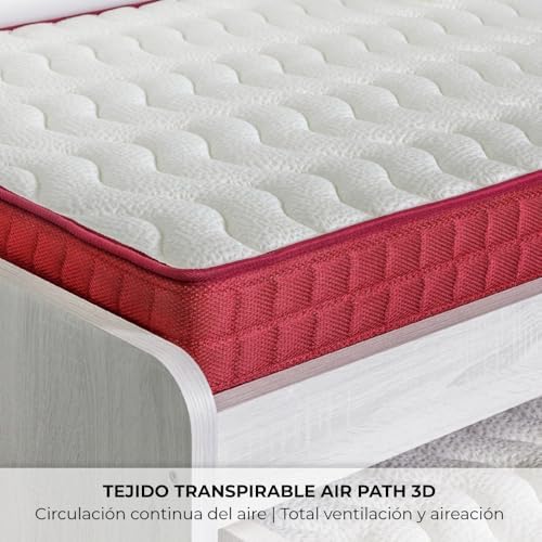 - Colchón Viscoelástico Reversible 150x180cm Gredos con Altura ±15cm. Tejido Strech y Tejido 3D Transpirable | Especial para Cama Nido | Firmeza Medio-Alta | Adaptable | Hecho en España
