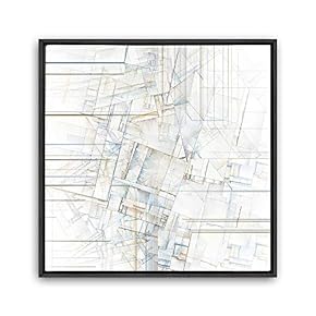 Framed Canvas Wall Art Leaves, Birds, Abstracts Canvas Prints Home Artwork Decoration for Living Room, Bedroom - 16x16 inches