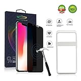 ChuangSiAo Screen Protector Compatible iPhone X for iPhone X Privacy Screen Protector Privacy Anti-Fingerprint【with Installation Tools】 Black 9H iPhone X Tempered Glass Screen Protector