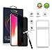 ChuangSiAo Screen Protector Compatible iPhone X for iPhone X Privacy Screen Protector Privacy Anti-Fingerprint【with Installation Tools】 Black 9H iPhone X Tempered Glass Screen Protector