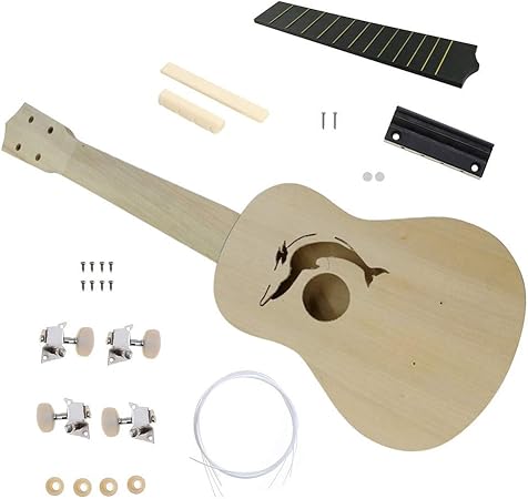 Amazon Junlai8 子供用手作りおもちゃセット ウクレレ ハワイギター Diyキット キッズ ハンドメイド 未完成 楽器 ギフト おもちゃ 310 X 5 X 75 Mm 12 2 8 1 3 ギター 弦楽器 おもちゃ