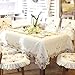 Damask Rose red Little Plum Embroidered Beige Tablecloth Square 32 inch Approx