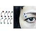 16g Tiny 4mm Crystal Ball Curved Barbell Eyebrow Ring Helix Daith Cartilage Rook Piercing (AB white 2pcs)