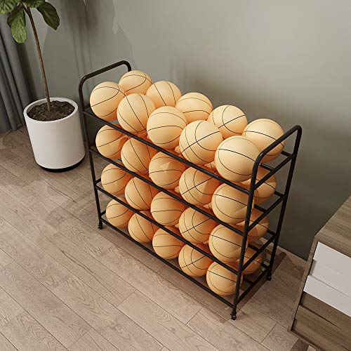 TMGY Basketball Racks for Balls with Wheels,Iron Basketball Display