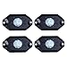 KAWELL multi-color CREE RGB LED Rock Light Kits with Wireless Remote Control for Cars Truck Exterior 4 Wheeler ATV SUV Jeep Mine Boat Motorcycle Waterproof Shockproof Neon Replacement ( 4 Pack )