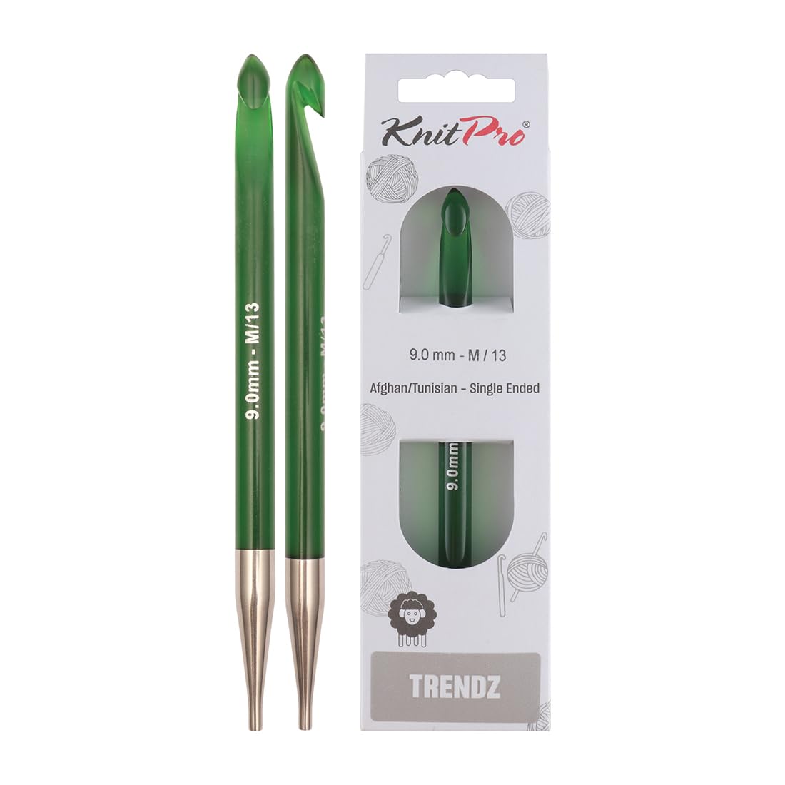 KnitPro Trendz Afghan/Tunisian Crochet Hook | 9.00mm