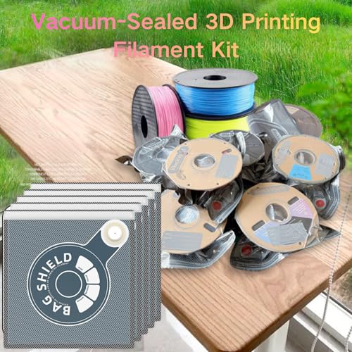 Filament Storage Bags Vacuum Filament Bags PLA Storage 3D Filament Storage Bag for Bambu Lab 3D Filament Vacuum Bags AIR Tight Bags Air Tight Containers Airtight -10 pcs+ Manual Vacuum Pump+2 Clips