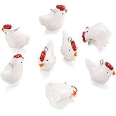 Beadthoven 40pcs Mini Chicken Hen Resin Charm Pendants Cute 3D Mini Farm Animal Dangle Charm Beads for DIY Jewelry Making Earring Necklace Keychains Making Accessories
