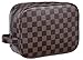 Rita Messi Luxury Checkered Make Up Bag Leather Cosmetic Toiletry Travel Bag (Victoria)