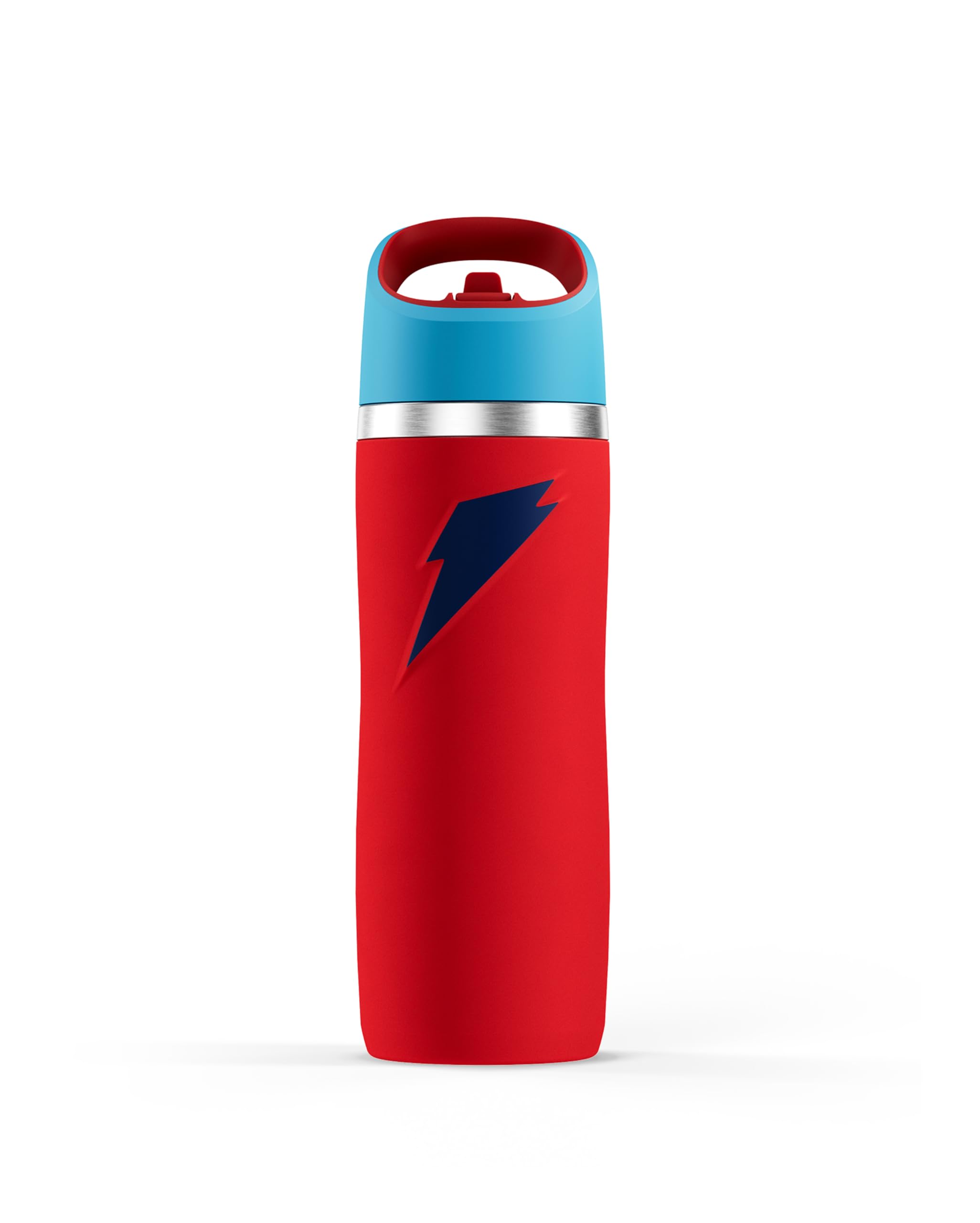 Gatorade 'Overtime' 32oz Stainless Steel Water Bottle, Straw Cap, Red/Blue Image