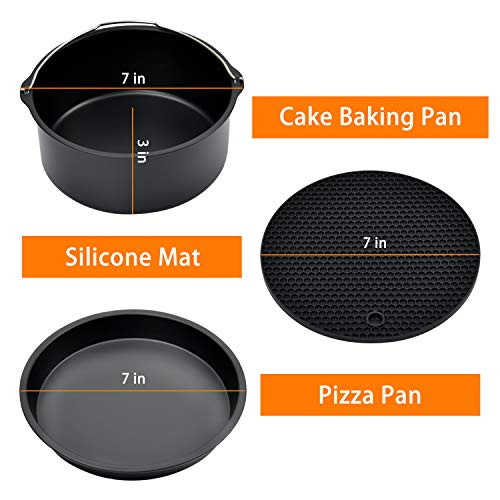 Air Fryer Accessories, Phillips Air Fryer Accessories and Gowise Air Fryer Accessories Fit all 3.2QT - 5.8QT, Set of 6-7 inch