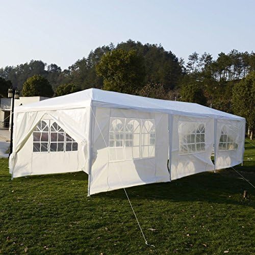 Oshion 10'x30' White Outdoor Gazebo Canopy Heavy Duty Wedding Party Tent 8 Walls