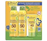 Alba Botanica Coconut Clear and Green Tea Sunscreen 3 Pack