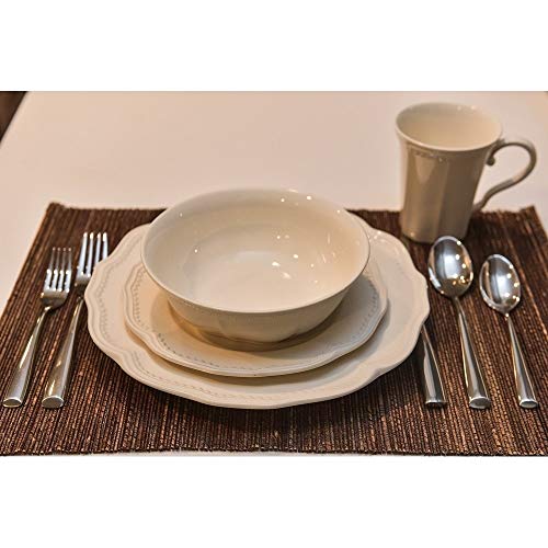 Red Vanilla Classic White 16 Piece Dinner Set with Coupe Bowl, - Main Image