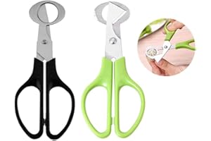 Quail Egg Scissors,(2PCS) Bird Pigeon Egg Cutter Opener Stainless Steel Kitchen Tool Housewife Clipper